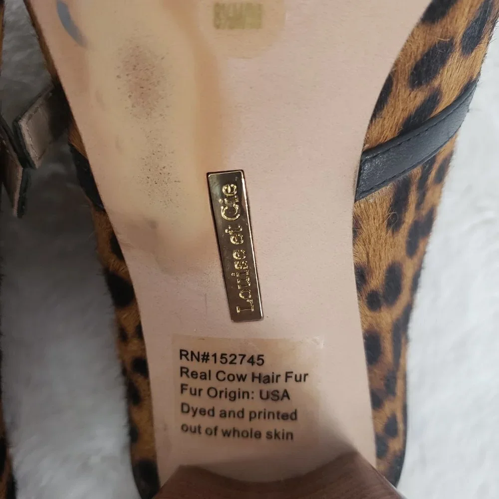 Louise Et Cie Kimba Sandals Brown Leopard Fur 8.5